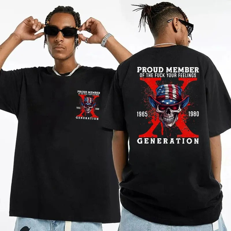 Generation X Fafo Two Side Shirt, Raised On House Water And Neglect, Funny Saying Shirt, Unisex Short Sleeve Tee Shirt,...