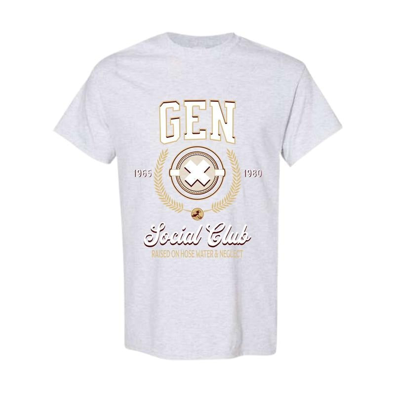 Generation X Social Club T-shirt, Gen X Raised Nn Hose Water And Neglect Shirt, Retro Vintage Gen X Tee, Nostalgic Gift,...