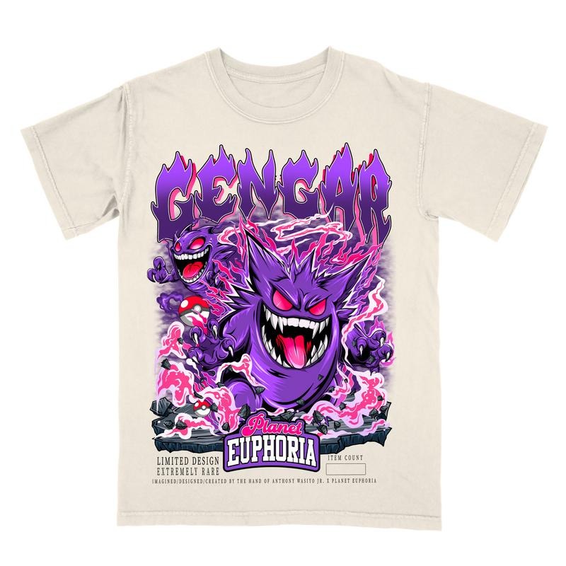 Gengar TEE  | VINTAGE TEE GRAPHIC T-SHIRT | GIFT FOR FAN Hoodie, Sweatshirt | GrindPrints.com