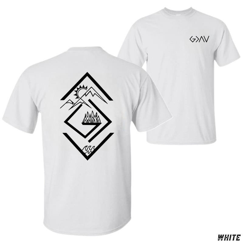 Geometric Nature Minimalist Mountains Sun Fire Waves Adventure Lovers Outdoor Enthusiasts Shirt Tiktok Shop Store T-Shirts, Hoodie, Sweatshirt