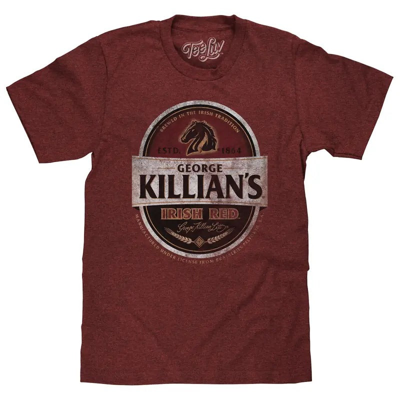 George Killian's Irish Red Lager Logo T-Shirt - Red Hoodie, Sweatshirt | GrindPrints.com