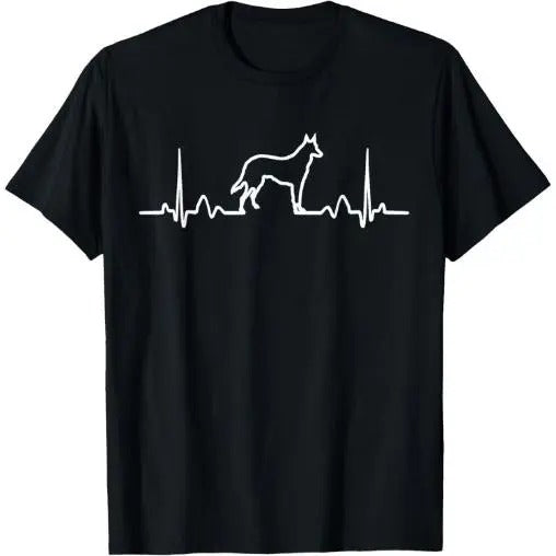 German Shepherd Dog Heartbeat Funny Dog Gift Tee Shirt T-Shirt  Made in USA Hoodie, Sweatshirt | GrindPrints.com