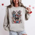 German Shepherd Patriotic Dog, USA, America, Pet Lover, 4th of July Sweatshirt, Crew Neck, Women's, Crewneck T-Shirts, Hoodie