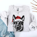 German Shepherd, Santa, Dog, Christmas, Dog Lover, Pet Sweatshirt, Crew Neck, Women's, Crewneck T-Shirts, Hoodie