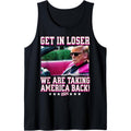 Get In Loser We Are Taking America Back Pink Trump 2024 Tank Top Made in USA T-Shirts, Hoodie, Sweatshirt | GrindPrints.com