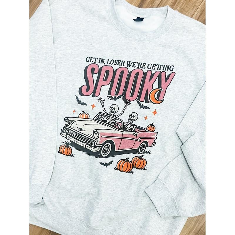 Getting Spooky Graphic Top T-Shirts, Hoodie, Sweatshirt | GrindPrints.com