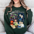 Ghibli Howls Moving Castle Sweatshirt and T-Shirt, Ghibli Studio Sweatshirt, Howls Moving Castle Shirt, Ghibli Studio...