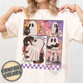 Ghost And Cat Shirt, Ghost Halloween Halloween Cat Shirt Spooky Season Gift Cute Cat Lovers Shirt Fall Shirt Boo Tee...