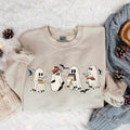 Ghost Book Dragon Sweatshirt, Cute Ghost Shirt, Ghost Book Sweatshirt, Halloween Gift For Book Lovers, Bookish Halloween...