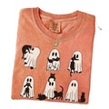 Ghost Cats Shirt, Comfort Colors Cat Ghost T-Shirt, Cute Cat Lovers shirt, Retro Ghost Halloween, Halloween Cat T-shirt,...