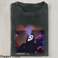 Ghost Face Smoking Vintage Tee, Ghost Cool T-Shirt, Meme Cringe Funny Dumb Shirts, Halloween T-shirt, Unisex Movie Shirt,...
