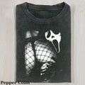 Ghost Face Vintage Tee, Ghost T-Shirt, Meme Cringe Funny Dumb Shirts, Halloween T-shirt, Unisex Movie Shirt, Casual...