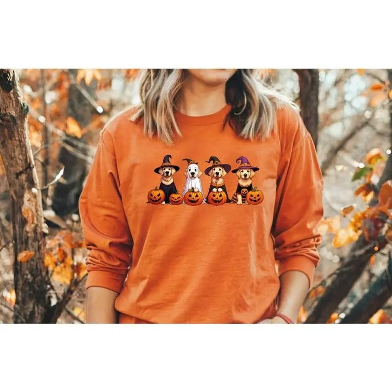 Ghost Golden Retriever Dogs Halloween Spooky Dogs Dog Lover Halloween Cute Halloween Ghost T-Shirts, Hoodie, Sweatshirt