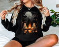 Ghost Reading Book Camping Sweatshirt, Ghost Reading Book T-Shirt, Halloween Ghost Camping Shirt, Book Halloween Tee...