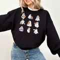 Ghost Reading Books  Sweatshirt, Bookish Halloween Sweatshirt, Halloween Teacher Gift, Librarian Halloween Hoodie, Ghost...