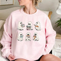Ghost Reading Books Sweater, Bookish Halloween Sweatshirt, Halloween Teacher Gift, Librarian Halloween Hoodie, Ghost...