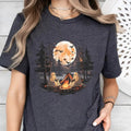 Ghost Reading Camping T-Shirt, Gothic Halloween Ghost Sweater, Ghost Reading Book T-Shirt, Halloween Ghost Tee Shirt,...