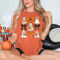 Ghost Reading Shirt, Coquette Halloween Sweatshirt, Bow Ghost Shirt, Book Lover Tshirt, Coquette Ghost Sweatshirt, Ghost...