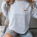 Ghost Reading a Book Halloween Crewneck Sweatshirt T-Shirts, Hoodie | GrindPrints.com
