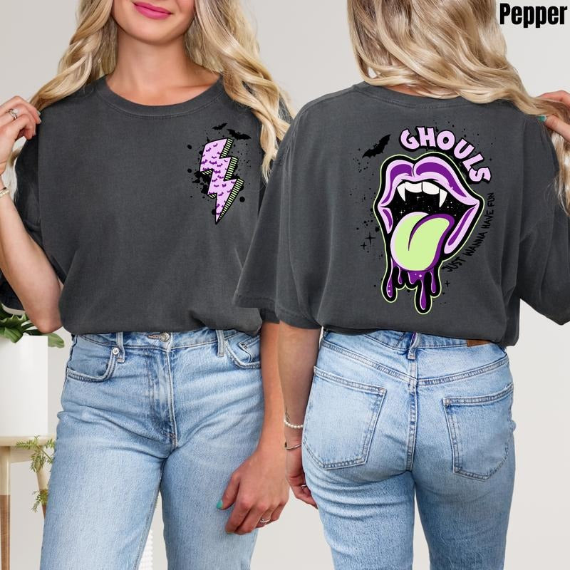 Ghouls Just Wanna Have Fun Comfort Colors T-Shirt 'NLB' Hoodie, Sweatshirt | GrindPrints.com