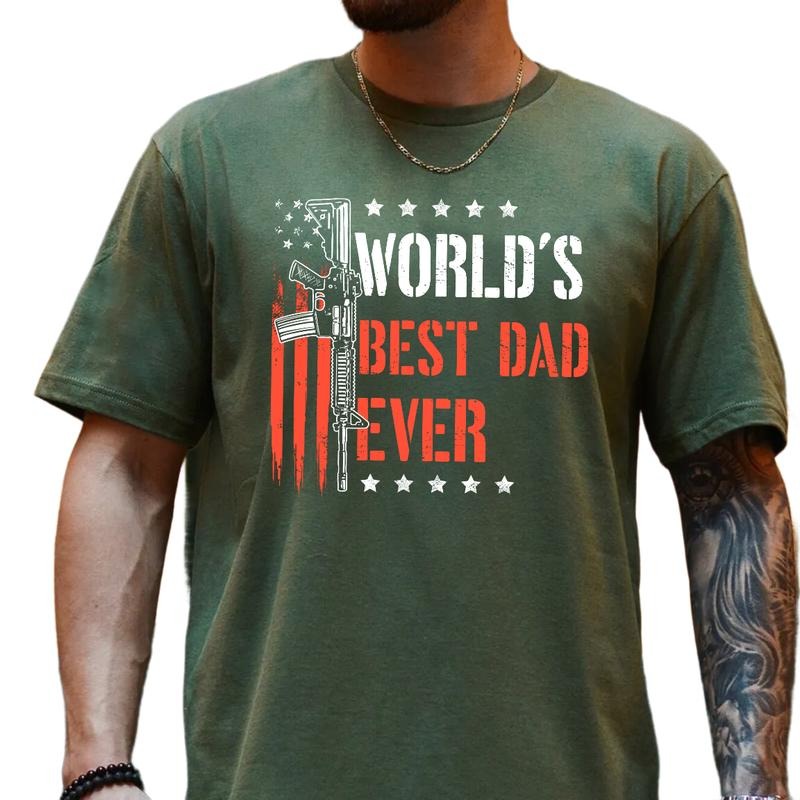 Gift For Dad From Son Daughter, Fathers Day Gift Shirt, Daddy Tee,World's B*St Dad Ever Vint*ge T Shirt, Unisex Crewneck...