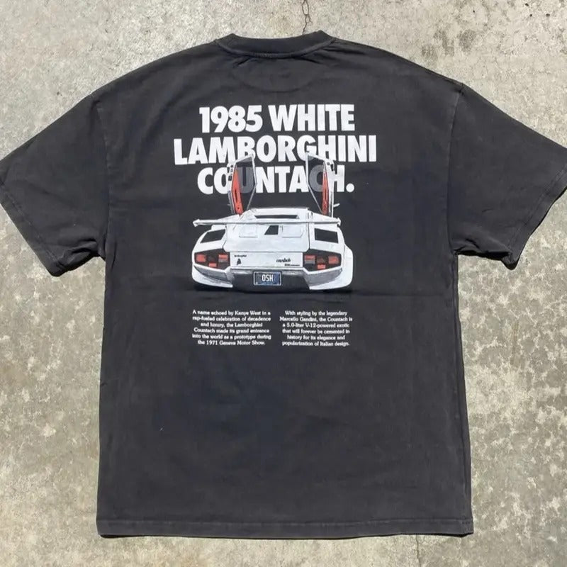 Lamborghini Countach 1985 Comfort Colors/ Gildan T-shirt, Car Enthusiast Shirt, Car Clothing, Unisex, Vintage car shirt...