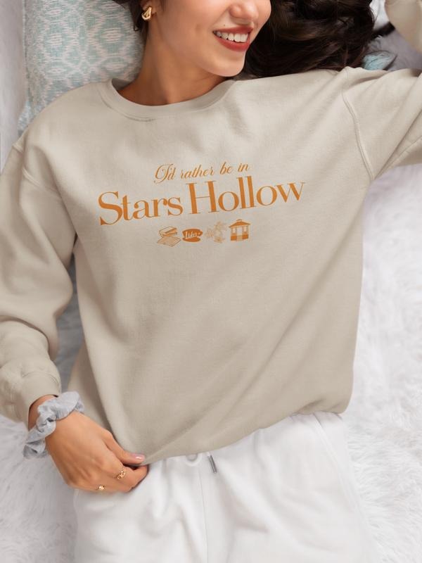 Gilmore Girls 'I'd Rather Be In Stars Hollow' Crewneck Sweatshirt T-Shirts, Hoodie | GrindPrints.com
