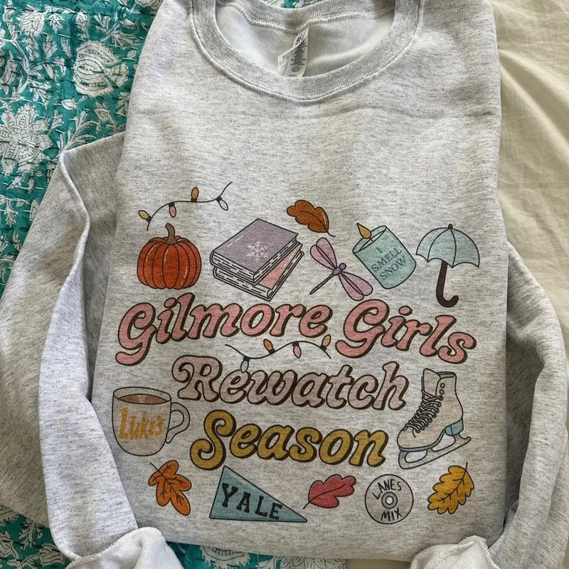 Gilmore Girls Rewatch Sweatshirt T-Shirts, Hoodie | GrindPrints.com
