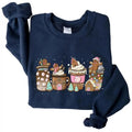 Gingerbread Christmas Coffee Shirt, Christmas coffee Sweatshirt, women Holiday sweater, Xmas Tee, Coffee Lover gift,...