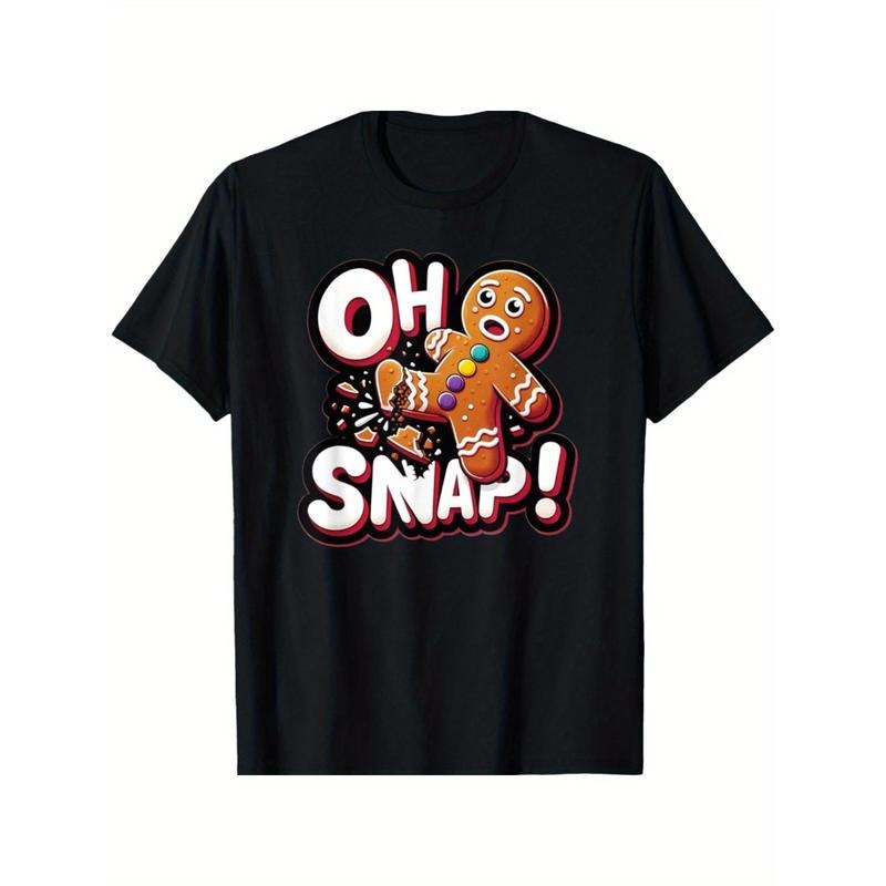 Gingerbread Man Cookie Oh Snap Funny Christmas T-Shirt made in usa Hoodie, Sweatshirt | GrindPrints.com