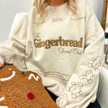 'Gingerbread Social Club' Sweatshirt, Festive Sleeve Print, Christmas Vibes Crewneck T-Shirts, Hoodie | GrindPrints.com
