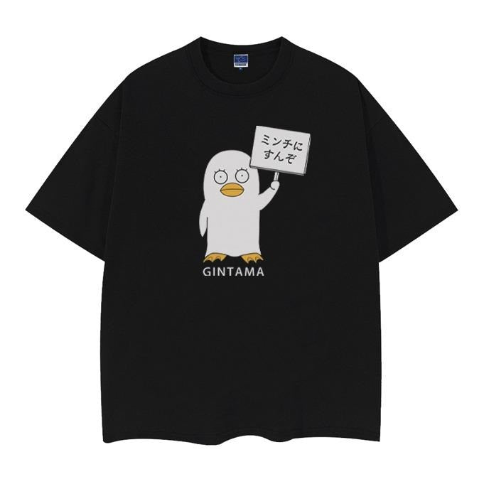Gintama "Elizabeth" Vintage Oversized Tee Anime T-shirt 100% Cotton Original Design Men's Top Streetwear Casual Menswear...