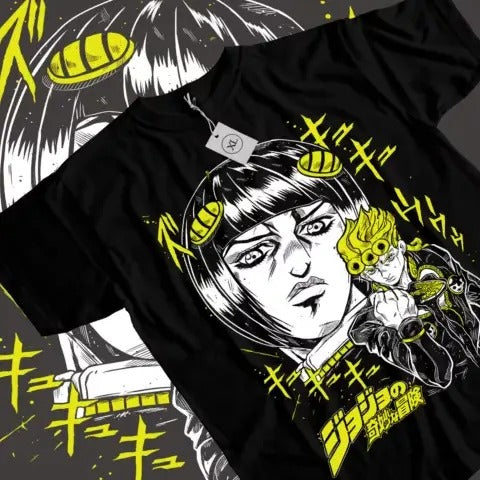 Giorno Giovanna T-Shirt JoJo's Bizarre T-Shirt Anime Shirt,Manga Graphic Tee Hoodie, Sweatshirt | GrindPrints.com