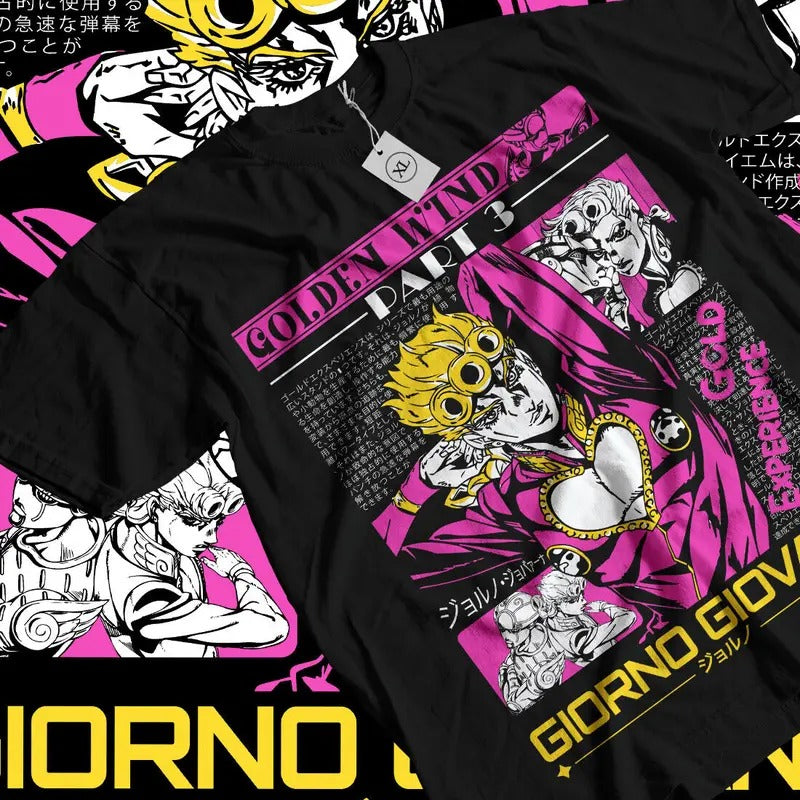 Giorno T-Shirt S-4XL Jodio Joestar JoJo's Bizarre Adventure Giovanna Kawaii Shirt Hoodie, Sweatshirt | GrindPrints.com