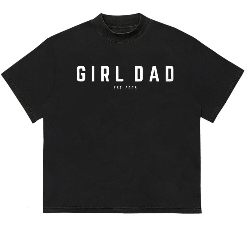 Girl Dad T-Shirt Premium Comfort Unique T-Shirt Gift for Her Recycled Cotton Graphic Hoodie, Sweatshirt | GrindPrints.com