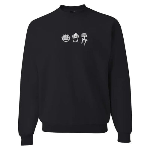 'Girl Dinner' Embroidered Crewneck Sweatshirt T-Shirts, Hoodie | GrindPrints.com