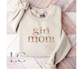 "Girl Mom" Floral Print Embroidered Custom Floral Mom Jumper T-Shirts, Hoodie, Sweatshirt