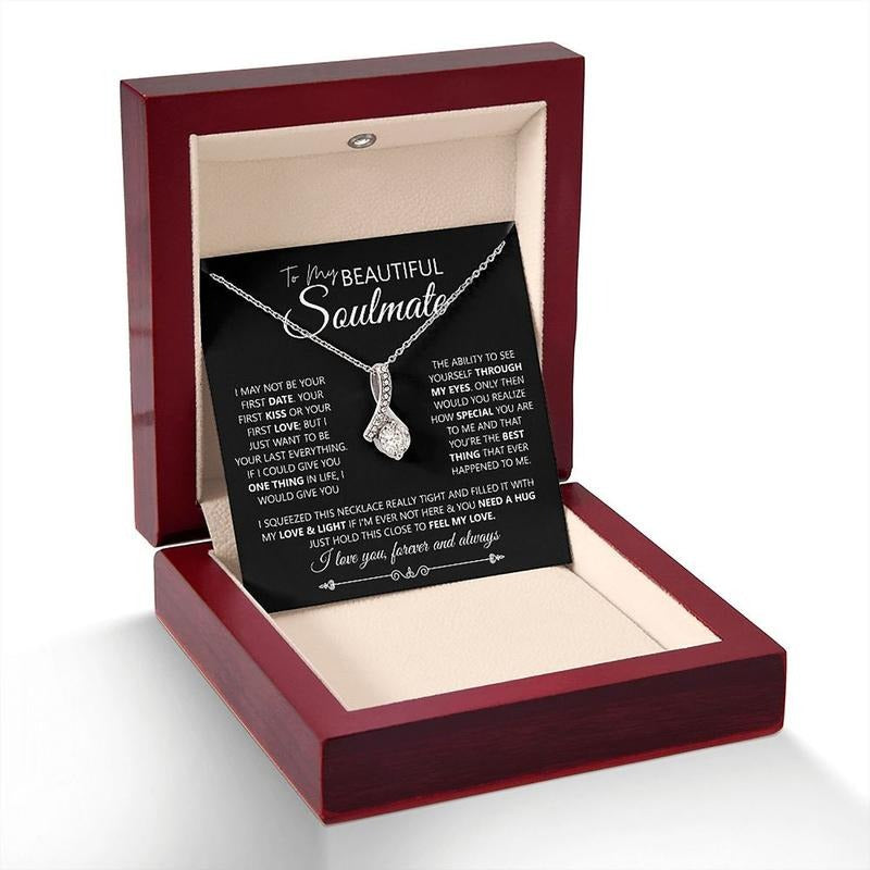 Beautiful Soulmate Necklace, To My Soulmate, Anniversary Gift For Wife/Girlfriend, Jewelry Gift For Her, Love Necklace...