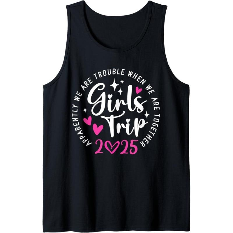 Girls Trip 2025 Women Weekend Vacation Matching Bestie Tank Top made in usa T-Shirts, Hoodie, Sweatshirt | GrindPrints.com