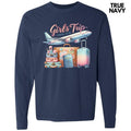 Girls Trip Suitcases Long Sleeve Comfort Colors T-Shirt 'NLB' Hoodie, Sweatshirt | GrindPrints.com