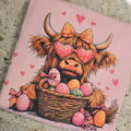 Girly Easter highland cow Tee or Sweatshirt Hoodie | GrindPrints.com