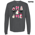 Girly Ghost Bow Collage Long Sleeve Comfort Colors T-Shirt 'NLB' Hoodie, Sweatshirt | GrindPrints.com