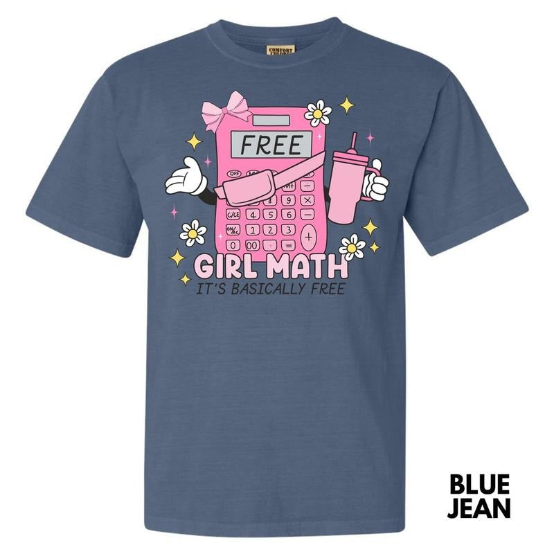 Girly Math Comfort Colors T-Shirt 'NLB' Hoodie, Sweatshirt | GrindPrints.com