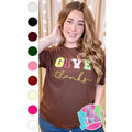 Give Thanks Sequin Graphic T-Shirt Hoodie, Sweatshirt | GrindPrints.com