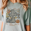 Give Thanks to the Lord Fall Tshirt Cross Give Thanks Tees Autumn Faith Sweatshirts Christian Pumpkin Fall Top Womens...