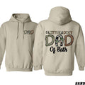 Glitter Dirt Dad Hoodie - Bold and Unique Design with Camouflage and Leopard Prints, Unisex Cotton Apparel for Dads Who...