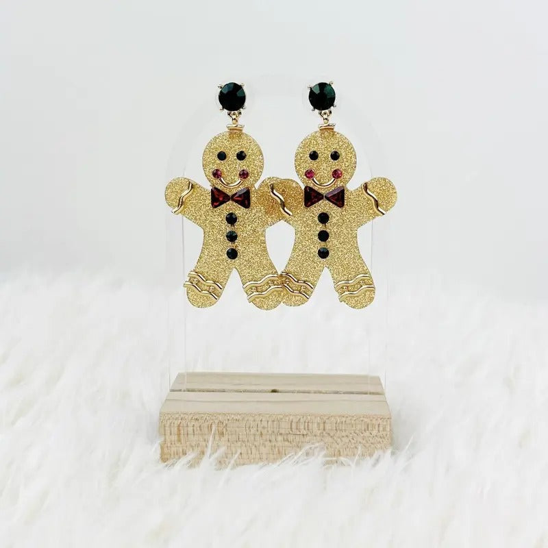 Glitter Gingerbread Man Earrings *Final Sale* T-Shirts, Hoodie, Sweatshirt | GrindPrints.com