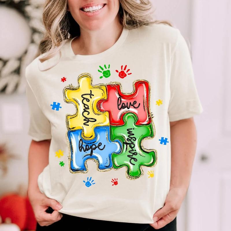 Glitter Puzzle Autism DTF Transfer - THIS IS NOT A SHIRT Hoodie, Sweatshirt | GrindPrints.com