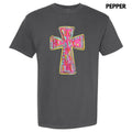 Glitz Pink Cross Comfort Colors T-Shirt Hoodie, Sweatshirt | GrindPrints.com