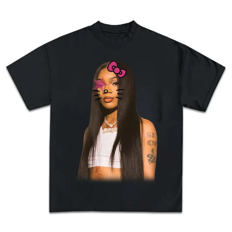 Glo Da P Kitty Super Star Graphic Rap Tee Shirt Top Streetwear New Design Hoodie, Sweatshirt | GrindPrints.com